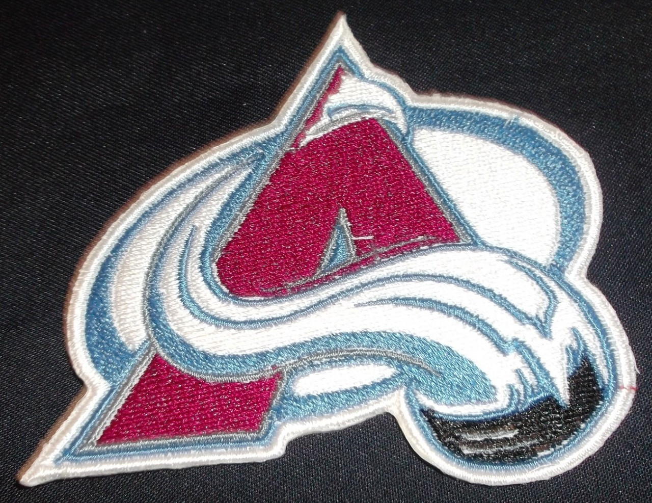 National Emblem Colorado Avalanche Throwback Old Primary Team Logo  Patch,Red,4.5 inch widex3.75 inch tall