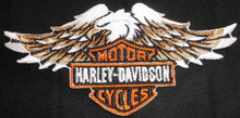 Harly Davidson Logo With Eagle Iron On Patch