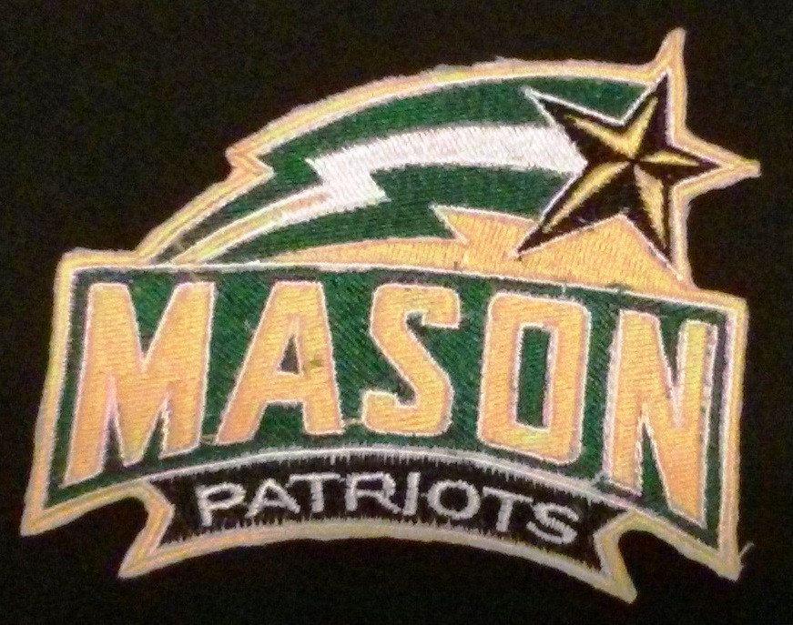 Mason Patriots Logo Iron On Patch Beyond Vision Mall