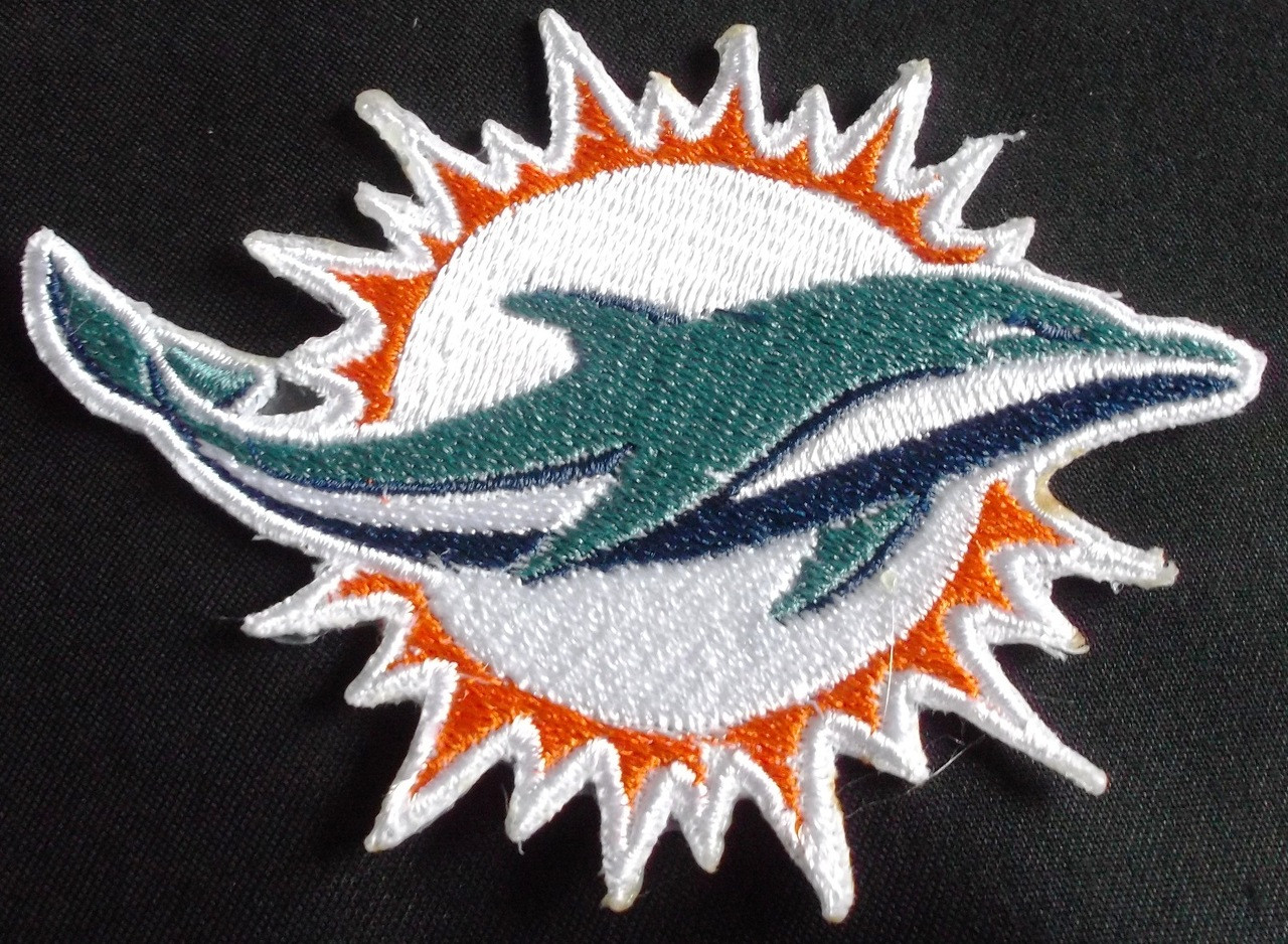 miami dolphins embroidered patch