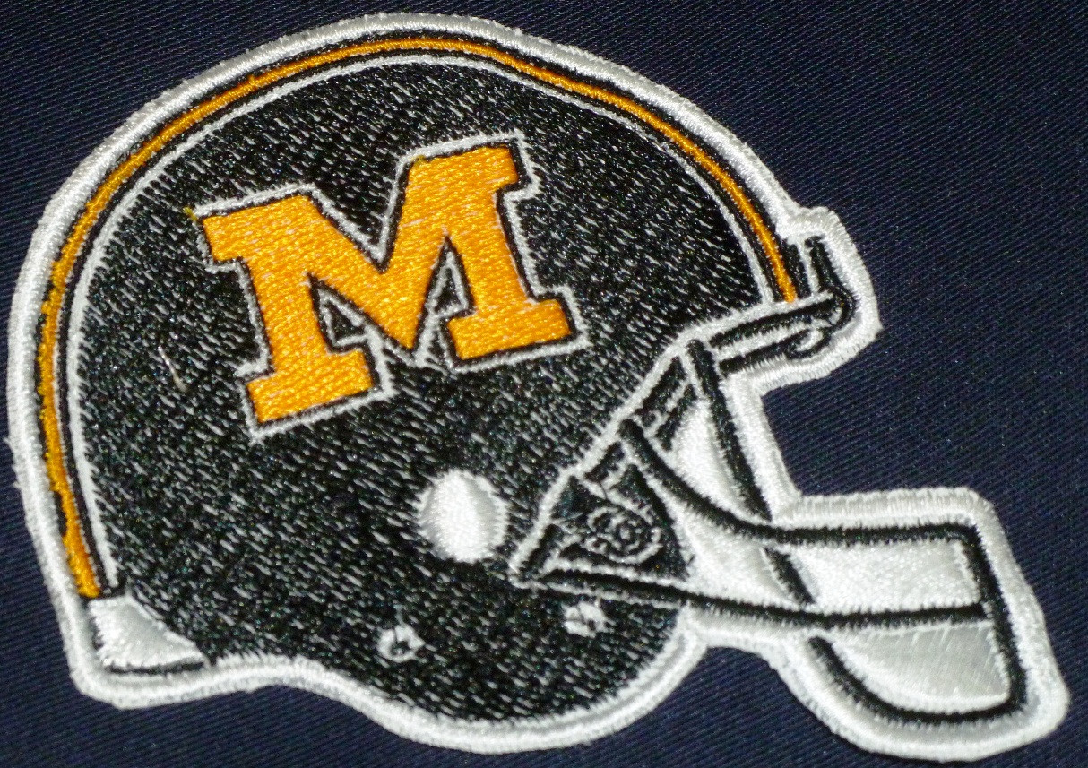 2) NCAA U of Michigan Wolverines embroidered Iron on Patch -free shipping!