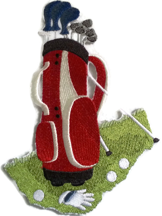 Golf Bag Embroidered Iron On Patches Beyond Vision Mall
