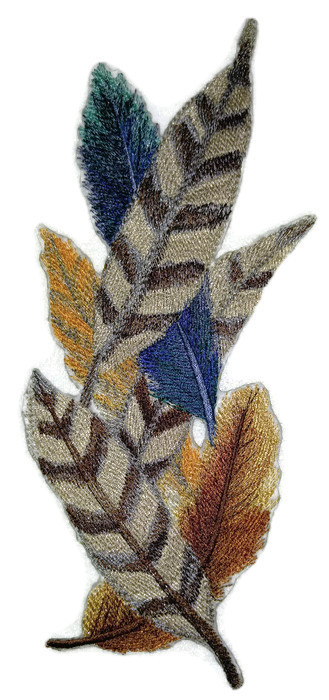 Fancy Feathers Collection Embroidered Iron On Patches