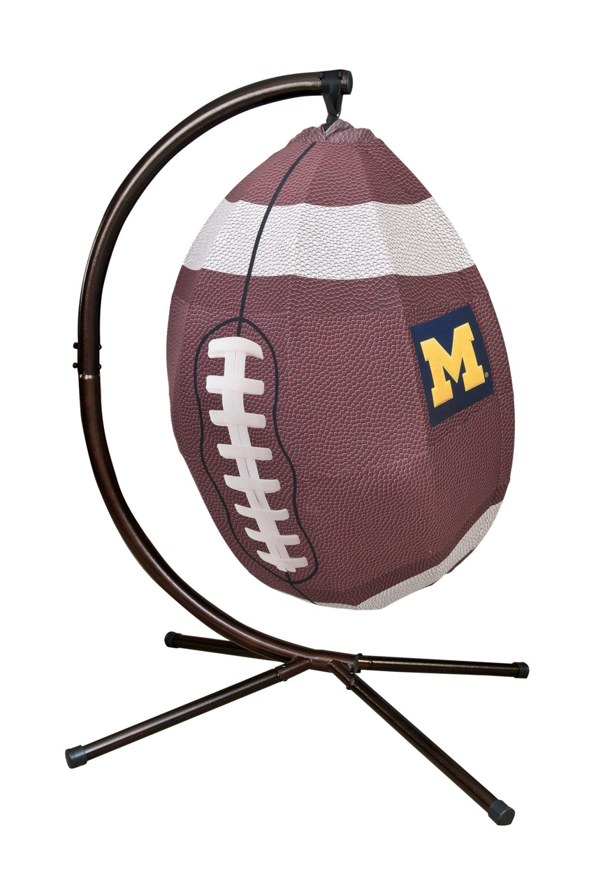 football hanging lounge chair w stand university of michigan