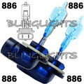 2x 886 White Blue Light Bulbs Set 50 Watt Fog Lamps Replacements