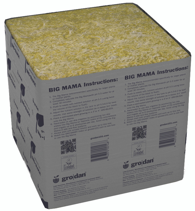 Grodan Rockwool Cubes Grow Blocks 3/" Large Hole X8 Hydroponics