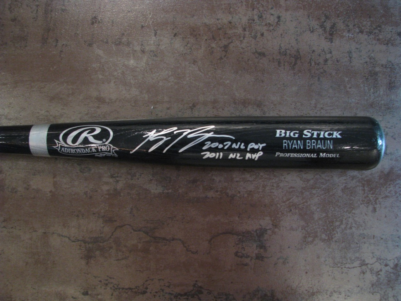 Ryan Braun signed Baseball Bat with Double Inscription - Packer Greats
