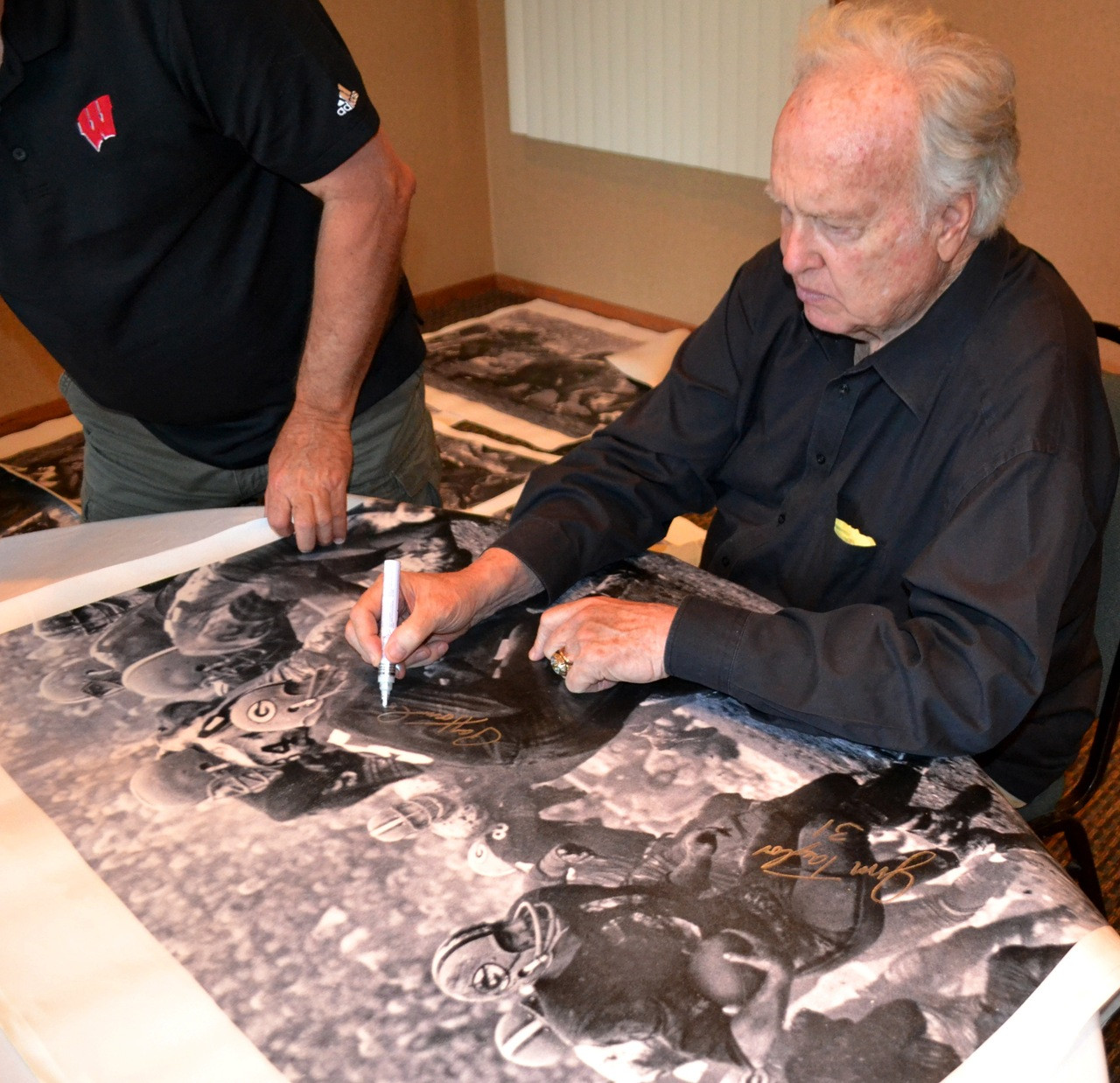 Classic Mud Bowl 24x36 Canvas Autographed by Paul Hornung, Jerry Kramer,  and Fuzzy Thurston - Packer Greats