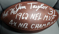**RARE**EXCLUSIVE**Jim Taylor Autographed Official NFL Duke Football with Triple Inscription and #31 (only 6 exist!)