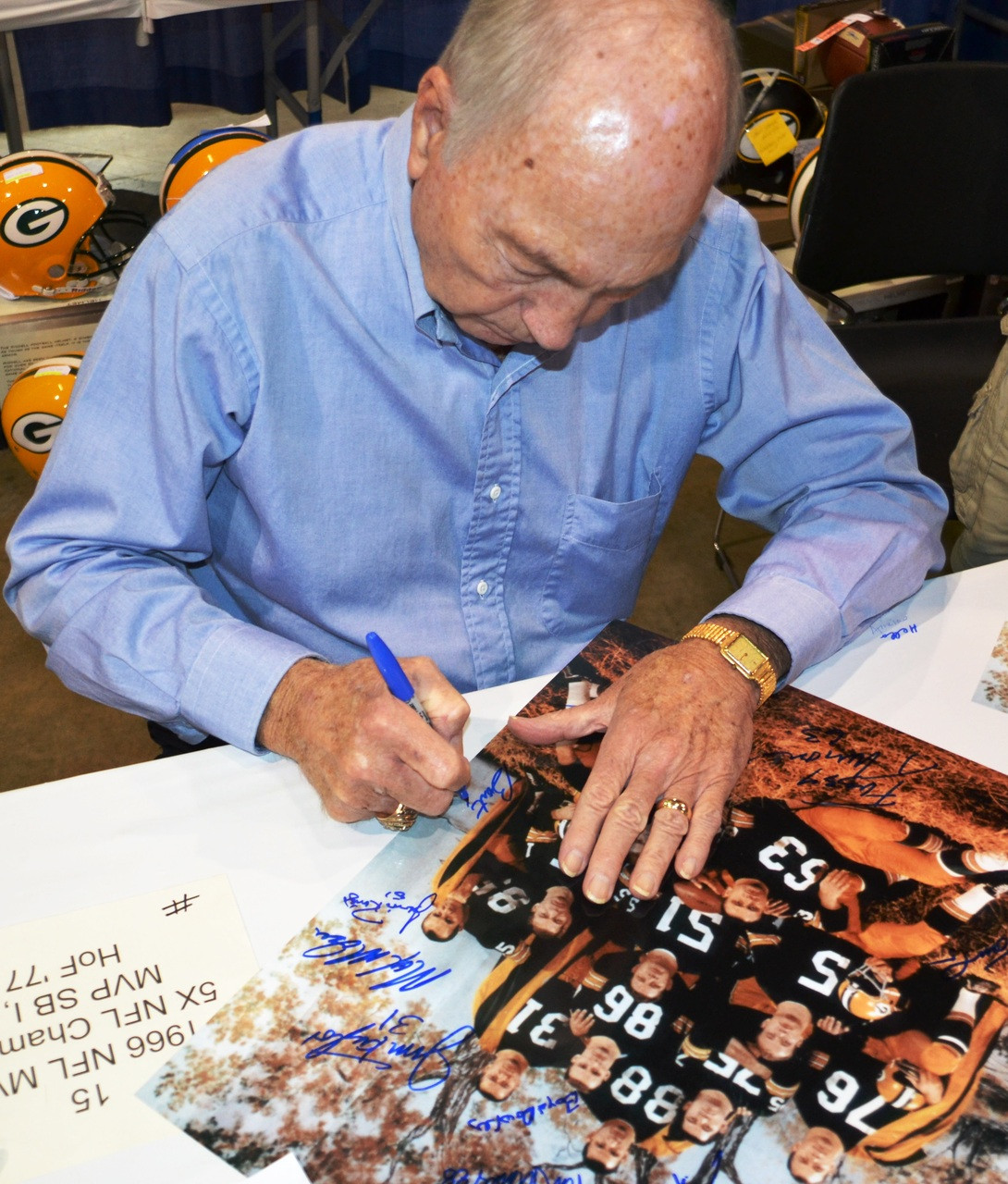 Bart Starr, Jerry Kramer & Forrest Gregg Autographed Framed 16x20