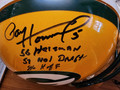 RARE Paul Hornung Signed Official Green Bay Packers Proline Helmet with 3 Inscriptions (only 1)