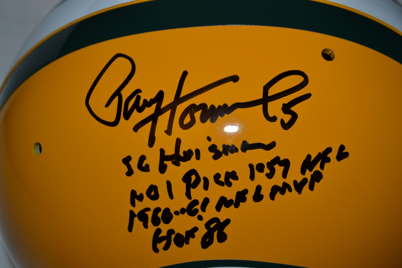 Green Bay Packers Paul Hornung Autographed Green Jersey Beckett BAS QR  #BH040768