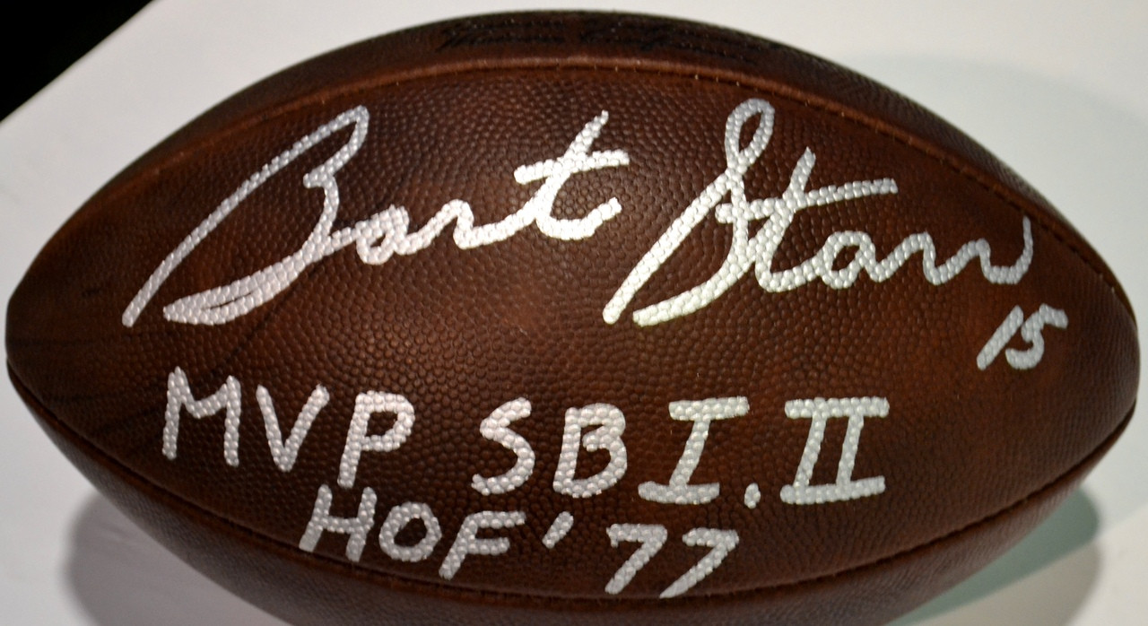 Bart starr hot sale signed football