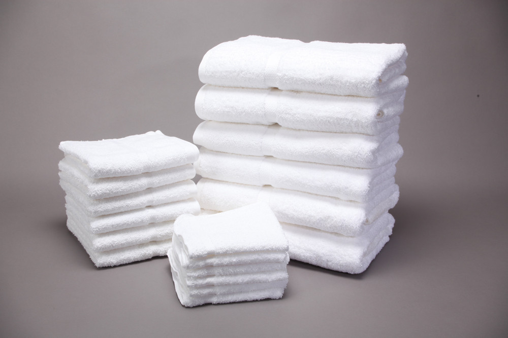 Bath Towels Set 24x50 White Cotton Blend Bulk Pack Hotel Resort Spa Beach  Towel