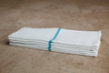 15 x 26 Low Lint Herringbone Towel (green stripe, 300/case)