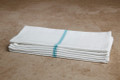 15 x 26 Premium Low Lint Herringbone Towel (green pinstripe, 300/case)