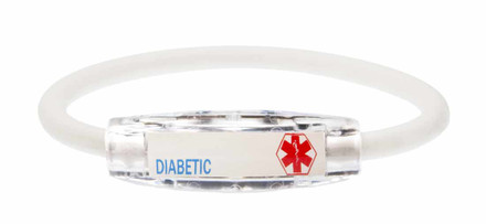 IonLoop Medical Alert Diabetic Bracelet 
(front view)