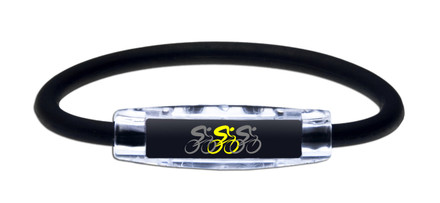 IonLoop Black Cycling Bracelet
(front view)