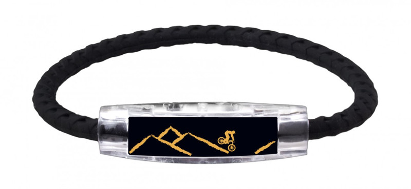 IonLoop Black Mountain Bike Bracelet
(front view)