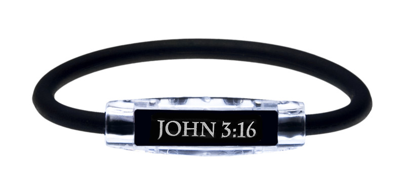John 3:16 Negative Ion Magnetic Bracelet (front view)