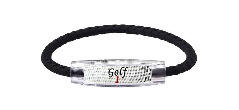 Golf 1 Black Braided Magnetic and Ion Bracelet
(Front)