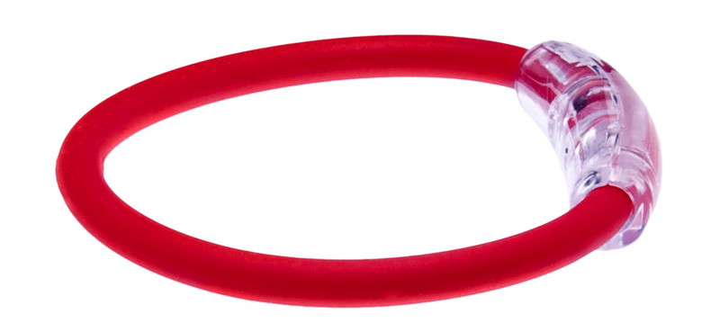 The IonLoop Ruby Red Golf 1 Bracelet contains negative ions and magnets.
(side view)