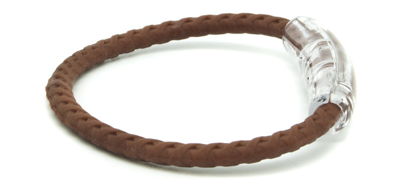 Cowboy Up Saddle Brown Braided Bracelet IonLoop Magnet (side view)
