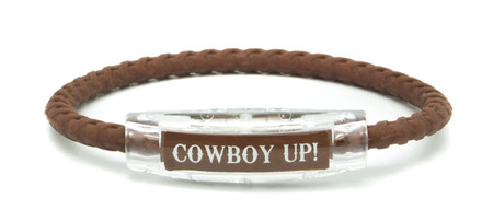 Cowboy Up Brown Braided Bracelet