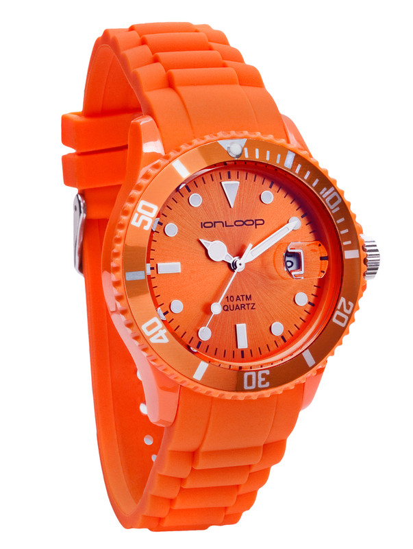 Orange Unisex IonTime Sport Wrist Watch
(Angle)
