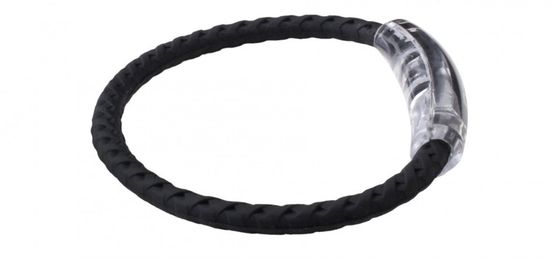 IonLoop Black Braided Universal Medical Alert Bracelet 
(side view)
