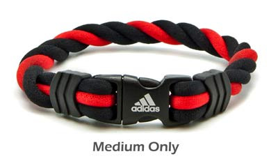 Adidas Braided Ionic Wristband - Red
(front view)