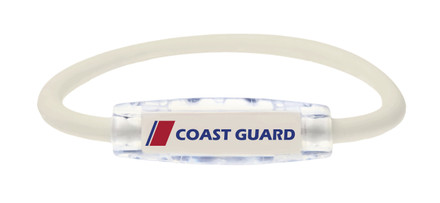 The IonLoop Coast Guard Bracelet contains negative ions and magnets.
(front view)