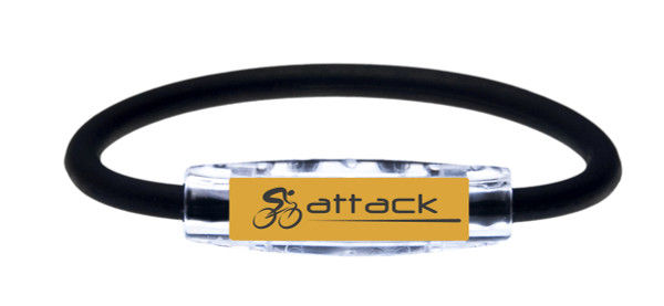 IonLoop BLACK ATTACK Cycling Bracelet
(front view)