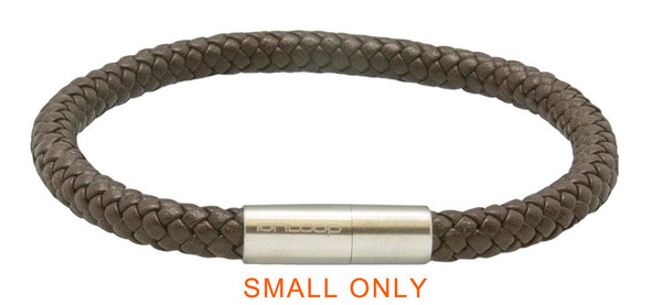 Saddle Brown Leather Bracelet (front) Small only