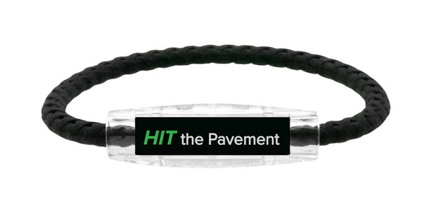 IonLoop Hit the Pavement Cycling Bracelet
(front view)