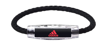 adidas Black Braided Bracelet (front view)