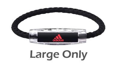 adidas Black Braided Bracelet (front view)