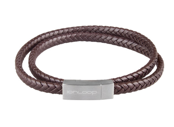 Saddle Brown Double Wrap Leather Braided Bracelet 
(NEWLY DESIGN CLASP FOR STYLE AND FASTENING)