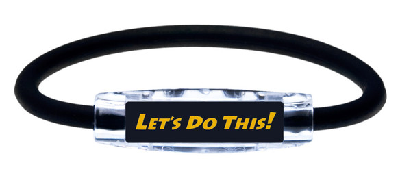Michael Breed "LET'S DO THIS!  Sport Bracelet contains negative ions and magnets
(side view)