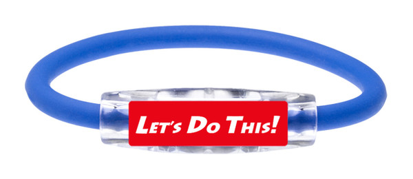 Michael Breed "LET'S DO THIS!  Sport Bracelet contains negative ions and magnets
(front view)