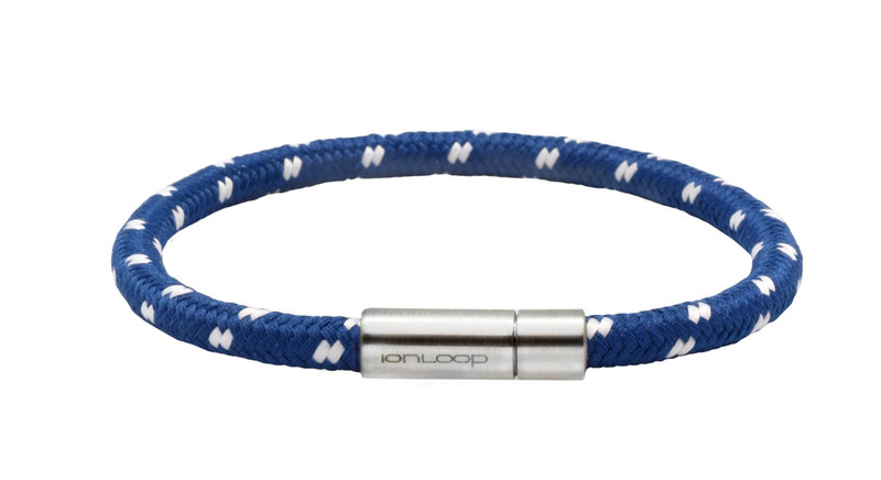 Ice Blue Solo Cord Bracelet – IonLoop Negative Ions + Magnets