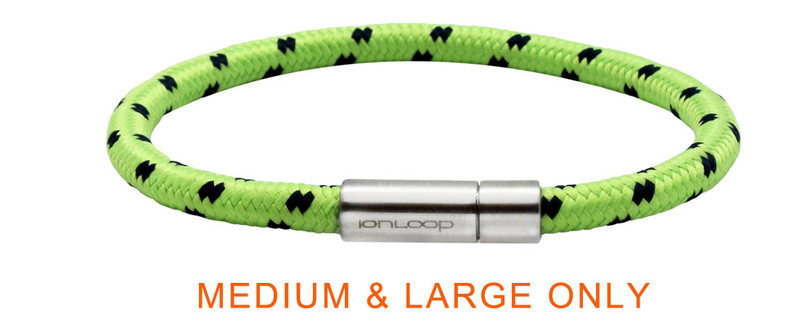 Solo Cord Lime Green Negative Ion Bracelet - Medium & Large Only
