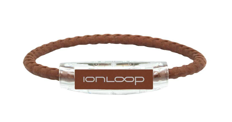 Saddle Brown Braided Bracelet IonLoop Magnet (front view)