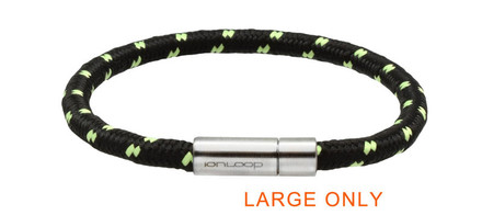 Solo Cord Onyx Green Negative Ion Bracelet - Large Only