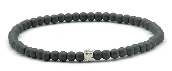 IonLoop  mag/fusion Bracelet contains slate gray magnetic pearls
(front view)