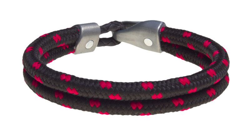 ONYX RED Dual Cord Bracelet (inside & black)