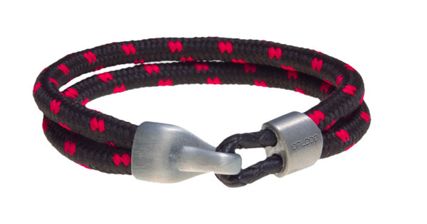 ONYX RED Dual Cord Bracelet (front)