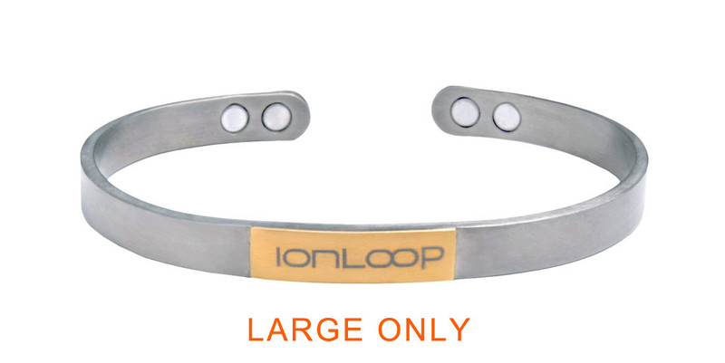  IonLoop  TiCuff  Titanium Magnet Bracelet - Large Only
(front showing magnet placement view)