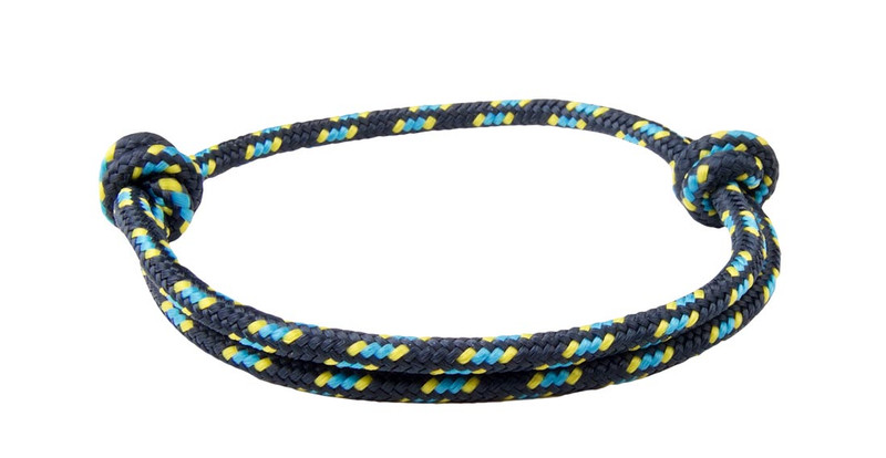 Black Denim Cord  Slide Knot Bracelet - Back