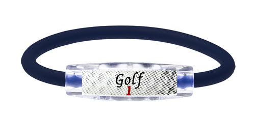 Golf 1 Navy Magnetic and Ion Bracelet
(front view)